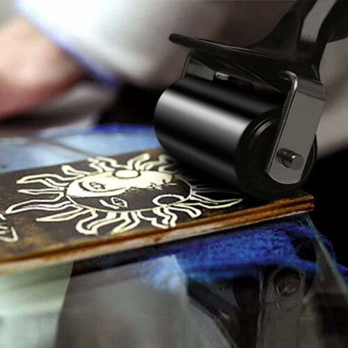 Creative Companion: Durable Rubber Brayer Roller, Non-slip Plastic Handle for Effortless Printmaking 1