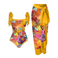 Strandkleid für Damen, Sarong Pareo im zweiteiligen Bikini-Design, bedeckt die Hüften, integrierte Brustpolsterung, ohne Bügel, leichtes Strandtuch