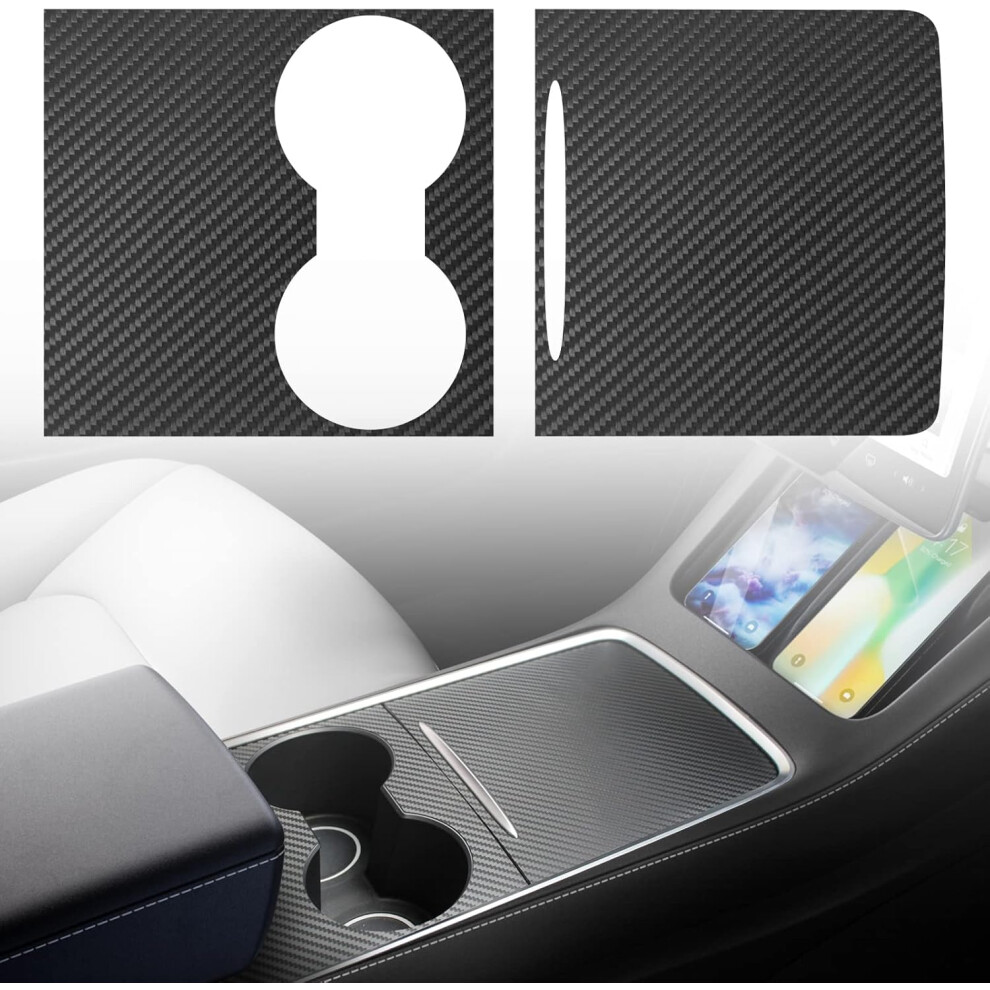 Matte Carbon Fiber Protective Tape, Perfect Fitment For Tesla Model 3, Model Y 2021-2023, Exclusive Design Interior Trim Decoration, Scratch-Proof, 9169997189066
