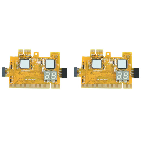 2X Detect Tool PCI-E LPC Multi Use Diagnostic Card Laptop Desktop Test Post LED Indicator PC Motherboard Debug Analyzer