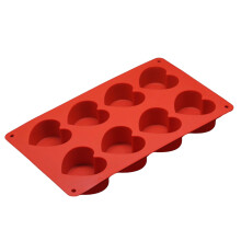 2Stk Flexibele Rote Herz Silikon Backform Für Kuchen Und Desserts