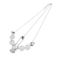 2Stk Leichte Metall Kopfkette Silber Boho Stil Stirnband Für