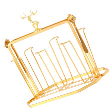 2Stk Stand-Abtropfgestell Aus Für Küchenbecher in Elegantem Gold