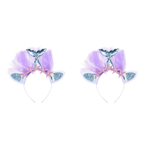 2Stk Bunter Shell Haarreif Kinder Leicht Haarband 1