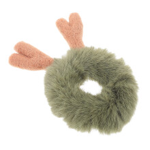 2Stk Plüsch Haarbänder Xmas Haar Tie Grün Für Damen Und