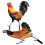 6Stk Garten Huhn Acryl Hof 1