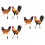 6Stk Garten Huhn Acryl Hof 8