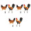 6Stk Garten Huhn Acryl Hof 4