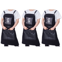 3X Black Salons Hairdressing Cape for Hair Cutting Apron Oxford Buga Barber Pocket Hair Cutting Dyeing Cape