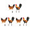 6Stk Garten Huhn Acryl Hof 3