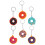 12Stk Donuts Schlüsselanhänger PVC Charm 1