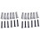 12 Pcs Electric Guitar Tremolo Bridge String Saddles Mount Adjust Conical Spring and Screws Black 1