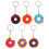12Stk Donuts Schlüsselanhänger PVC Charm 3