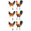 6Stk Garten Huhn Acryl Hof 9