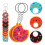 12Stk Donuts Schlüsselanhänger PVC Charm 11