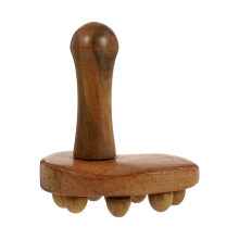 4Stk Multifunktionaler Holz-Körpermassager, Bequem, Sicher, Hellbraun