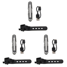 3X LED Bike Tail Light Red & USB Rechargeable Waterproof Super Bright Multipurpose Emergency Light