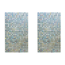 2X Rainbow Decorative Window Film Tinted Static Self Adhesive Cling Glass Stickers 3D Mosaic Privacy Glass Foil