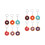 12Stk Donuts Schlüsselanhänger PVC Charm 6