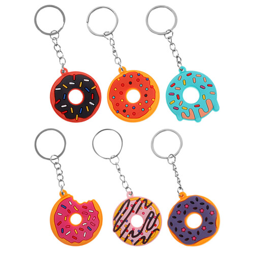12Stk Donuts Schlüsselanhänger PVC Charm 1