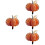 4Stk Halloween Gartendeko Eisen Kürbis Orange 5