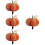 4Stk Halloween Gartendeko Eisen Kürbis Orange 4