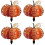 4Stk Halloween Gartendeko Eisen Kürbis Orange 6