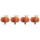 4Stk Halloween Gartendeko Eisen Kürbis Orange 7