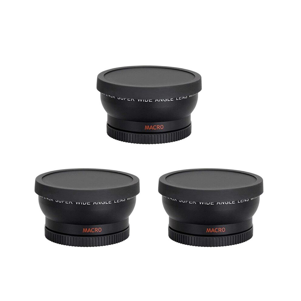 3 Pcs 58Mm Wide Angle 0.45X Converter Lens With Macro Close- Attachment For Rebel T6s,T6i,Sl1,T5,T5i,T4i,T3 4711221176738