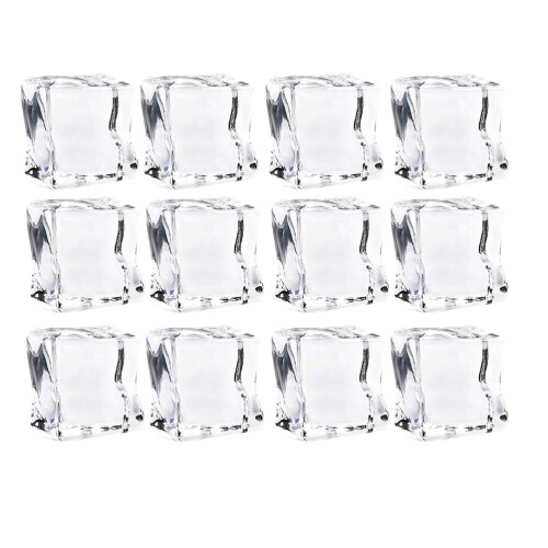 144Stk Künstliche Eiswürfel Transparent Reusable Eiswürfel