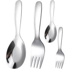 20Stk Silber Besteck Set Löffel Gabel Für Café Und