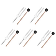 5X Lega di Alluminio + Legno Meccanico Diapason Chakra Hammer  Diagnostico 528Hz con Mallet Set Sistema Nervoso Test Sintonizzazione Assistenza