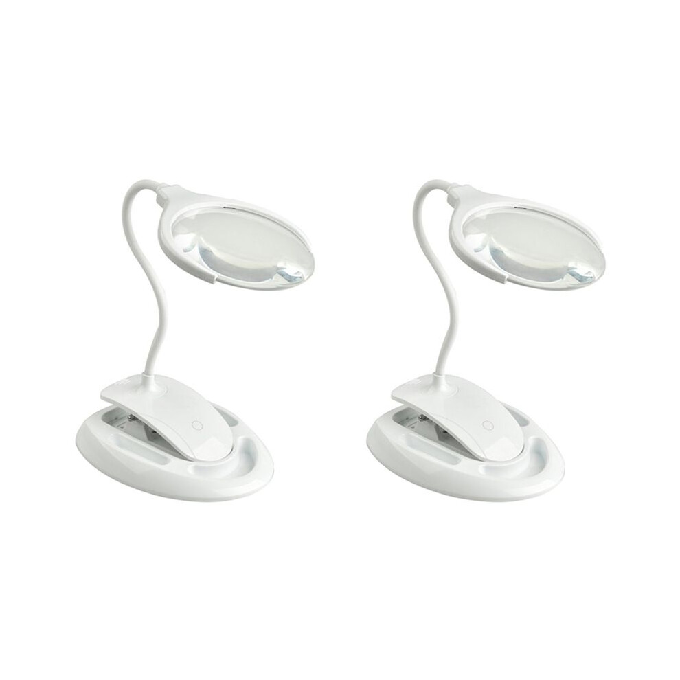 Light 2X Handheld Magnifier 3X 8X Illuminated Desk Table Led Lamp Magnifying Glass Rechargeable Magnifier With