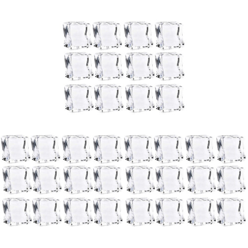 144Stk Künstliche Eiswürfel Transparent Reusable Eiswürfel 1