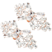 6Stk Roségoldene Schuhblumen Langlebiger Zinklegierung