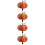 4Stk Halloween Gartendeko Eisen Kürbis Orange 3