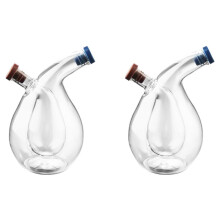 2X Küche Zwei-In-Einem Öl Spender Design Essig Cruet Olive Kann Qualität Öl Ausgießer Würze Dispenser Flasche