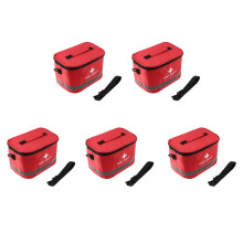 5X Außen Erste Hilfe Kit Sport Camping Tasche Hause Medizinische Notfall ÜBerleben Paket Rot Nylon Auffallende Kreuz Symbol Umhänge Tasche