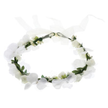 3Stk Weißer Stoff Kranz Haarreif Vielseitig Für Hochzeit & Fotos