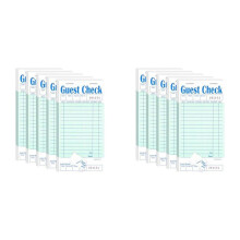 10 Pack Guest Check Books, Server Note Pads for Restaurant, Green Waiter Checkbook, Restaurant Order Pad 50 Sheets/Pack