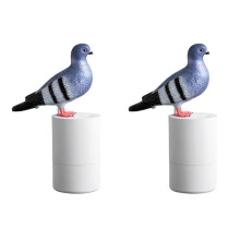 2X Pigeons Bird Soap Dispenser, Automatic Hand Soap Dispenser, Non-Contact Automatic Induction Foam Hand Washer