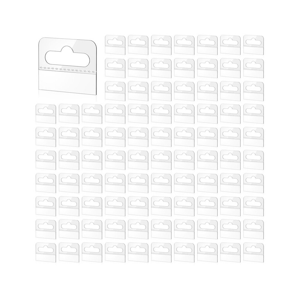 Hang Tabs, 600 Pcs Clear Sticky Hanging Tabs Slot Hole Self Adhesive Plastic Hang Tags, 4.5 X 3.5Cm 6031681232484