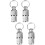 4Stk Katzen Und Id Barrel Silber Mit Praktischem Design 7