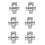 6x Chrome Pezzo Fermo Della Stringa Alberi Chitarra 1