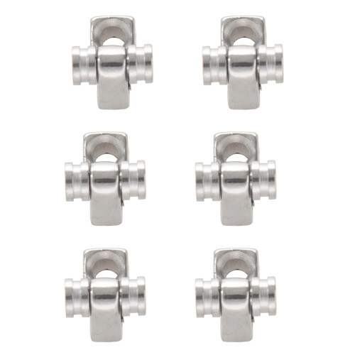 6x Chrome Pezzo Fermo Della Stringa Alberi Chitarra