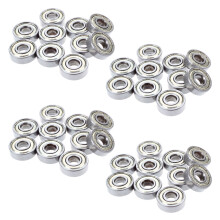 40Pzs Rodamientos de Bola Rodamientos de Bola de Ranura Profunda Miniatura 608 ZZ 8 x 22 x 7mm Acero de Rodamiento