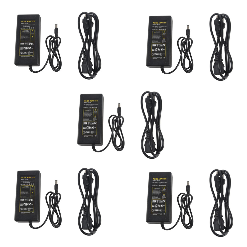 5X 12V 5A 60W Power Supply Adapter For Led Light Strip Rgb Smd 3528 5050 6033436145872