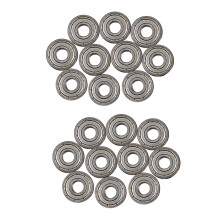 20 Piezas 607ZZ 19 x 7 X6mm Sellada de Una  de Profundidad Metal Rodamientos de Bola