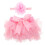 2Ud Conjunto Falda Tul Bebé Rosa Elástica Y 1