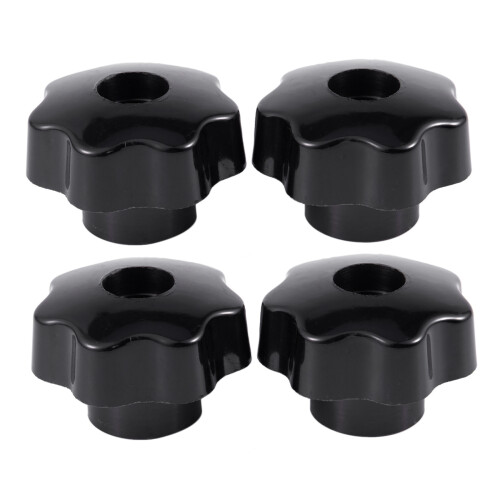 4 Pcs M10 Female Thread Nuts 50mm Plastic Star  Clamping Knob Grip